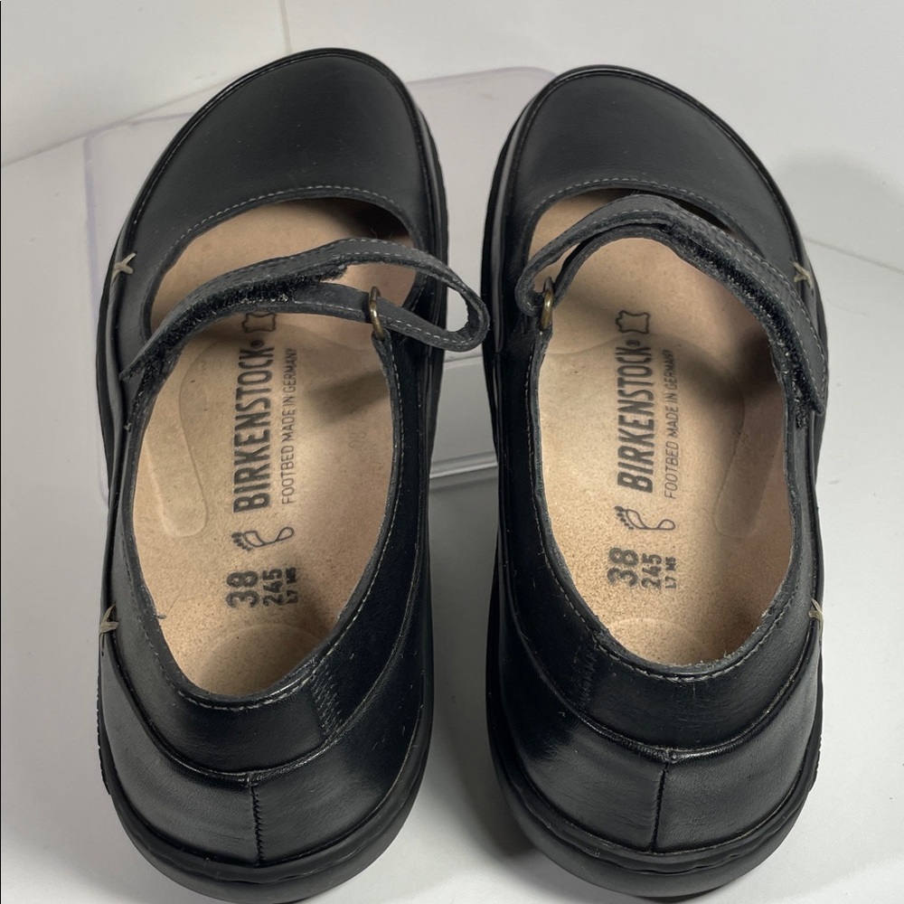 Birkenstock Black Leather Flats - Picture 2 of 16
